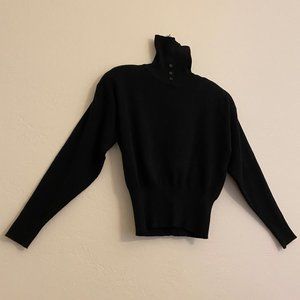 NILS Women's Black Pull Over Long Sleeve Sweater with Turtle Neck - Size Medium